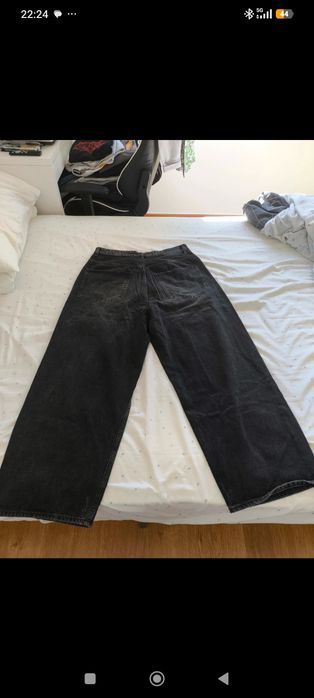 Pull&Bear super baggy distressed black jeans