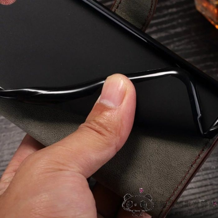 Capa flip cover em pele iPhone X