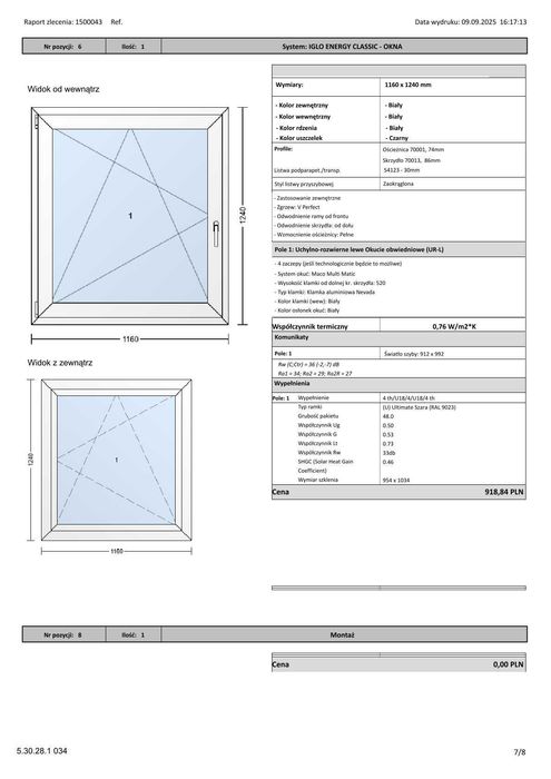 Sprzedam komplet okien firmy Drutex