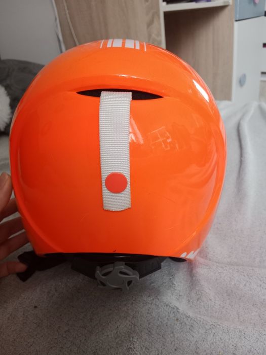 Kask alpejski pomarańczowy