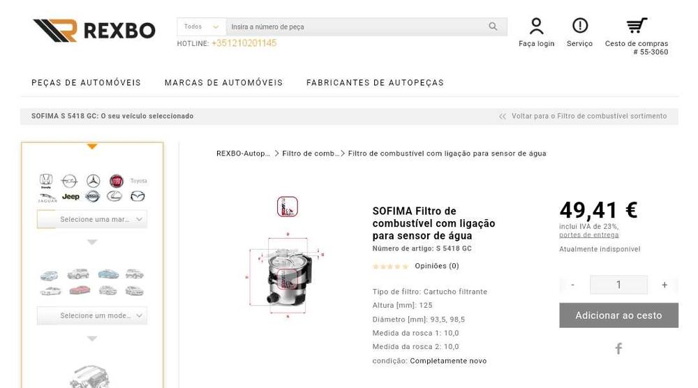 Filtro Gasóleo S 5418 GC