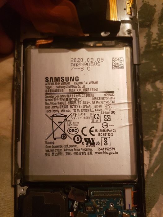 Samsung galaxy a71 на детали