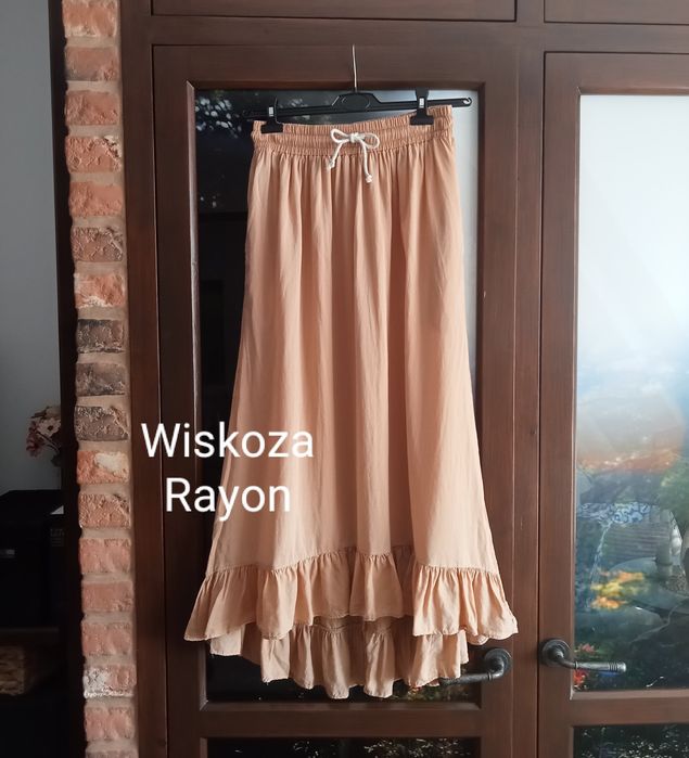 Beżowa spódnica maxi Zara S