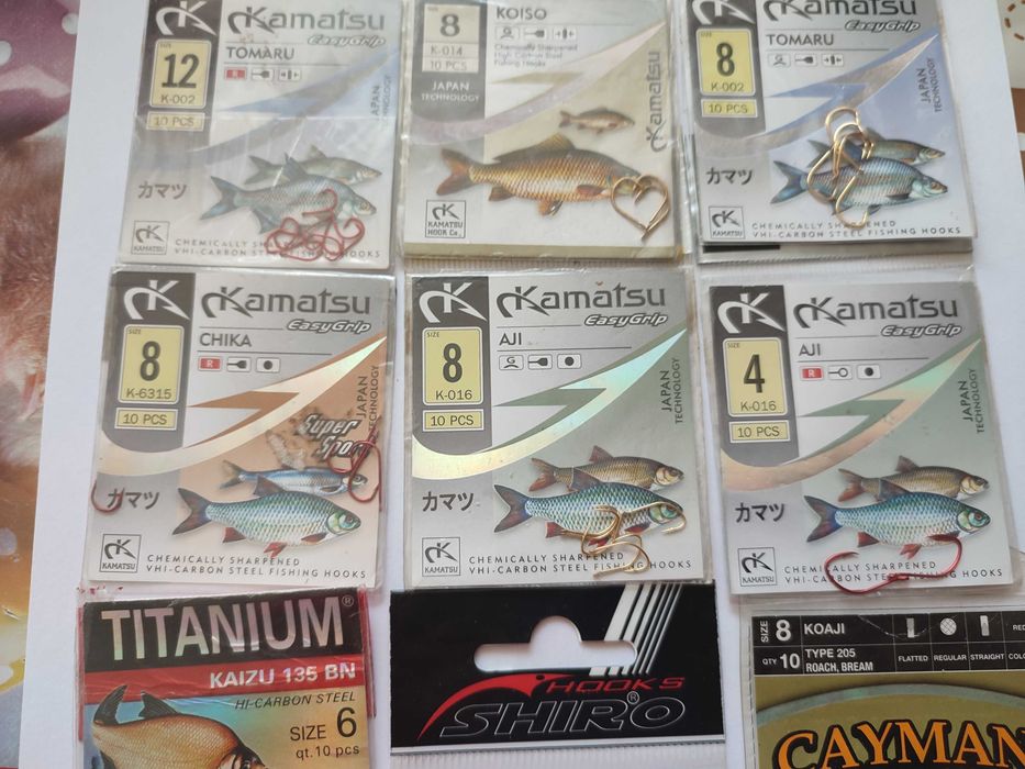 19 opakowań haczyki Mikado Kamatsu Owner
