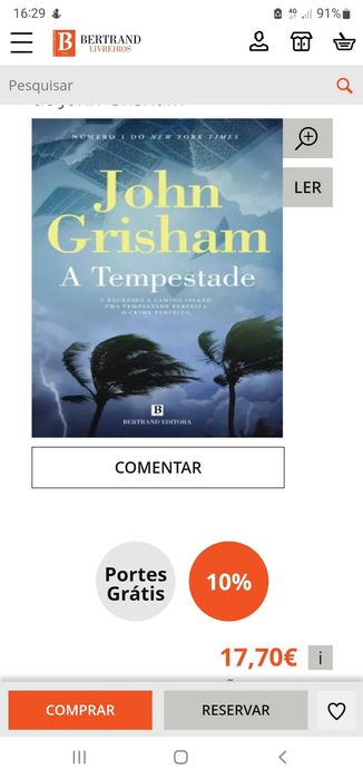 Livro a tempestade de John Grisham
