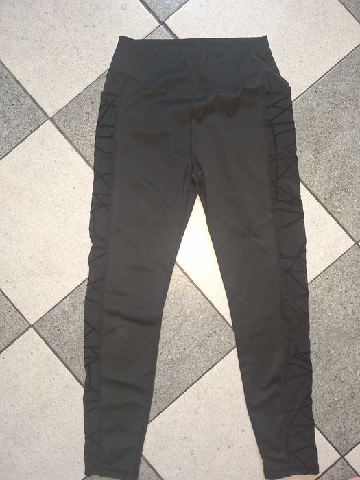 Legginsy czarne z siateczką, rozm. M