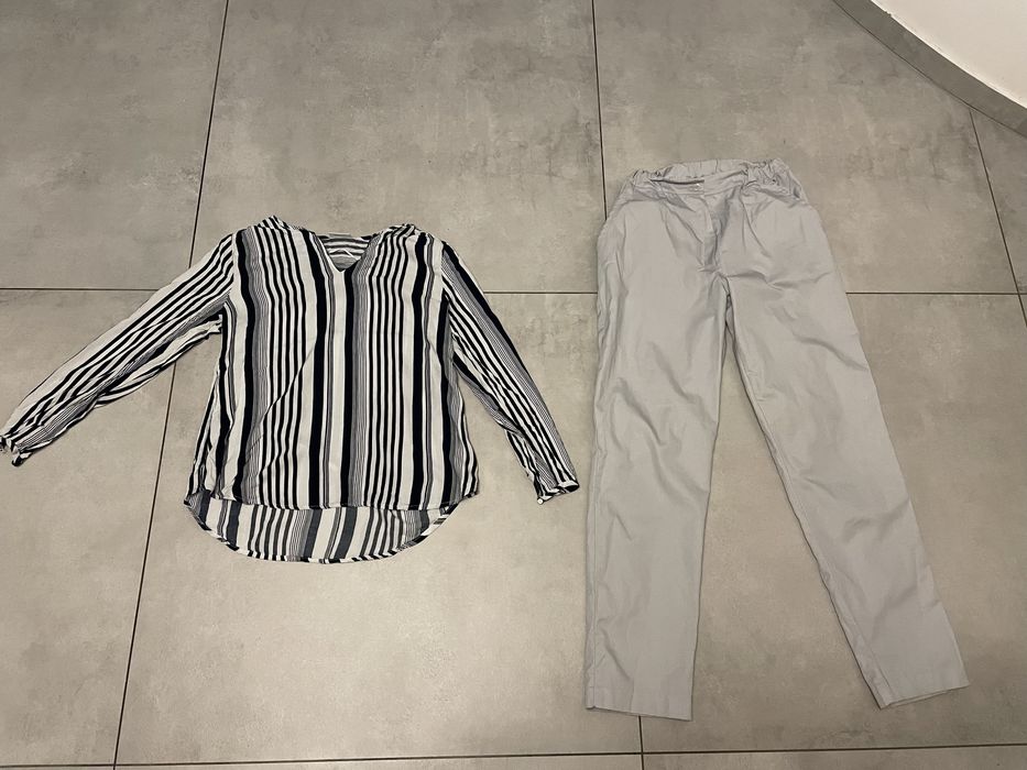 Zestaw elegancka bluzka koszula Infinity roz. 38 + spodnie