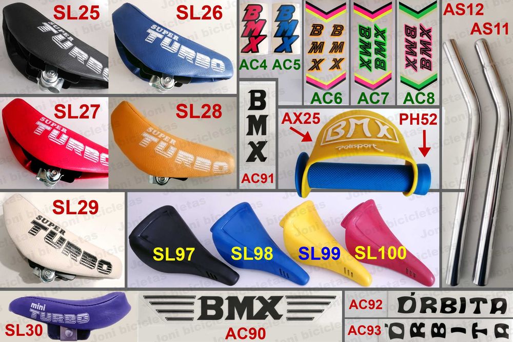 Guarda-lamas e peças de bicicleta BMX antiga