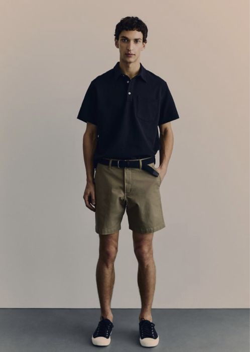 Шорты хаки H&M мужские