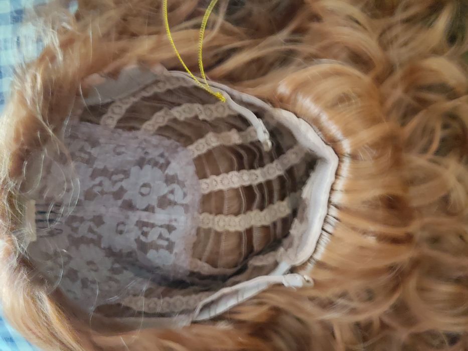 Peruca sintética ruiva