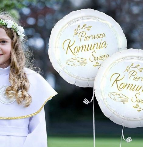 Balon foliowy Pierwsza Komunia Święta 1 szt.