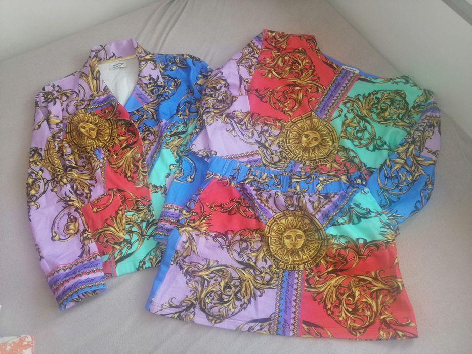 Komplet marynarka, koszulka, spódnica L