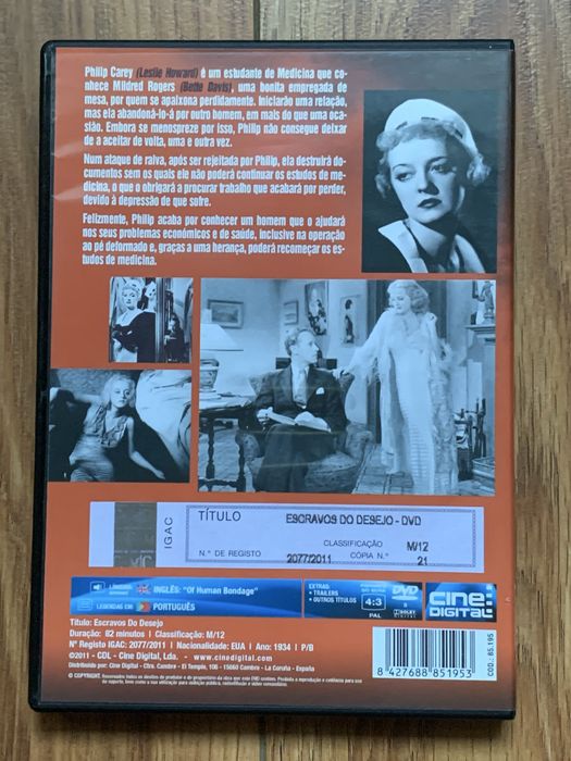 Escravos do Desejo - Bette Davis - dvd