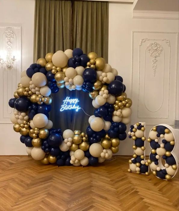 Neon świetlny LED happy birthday napis świecący urodzinowy