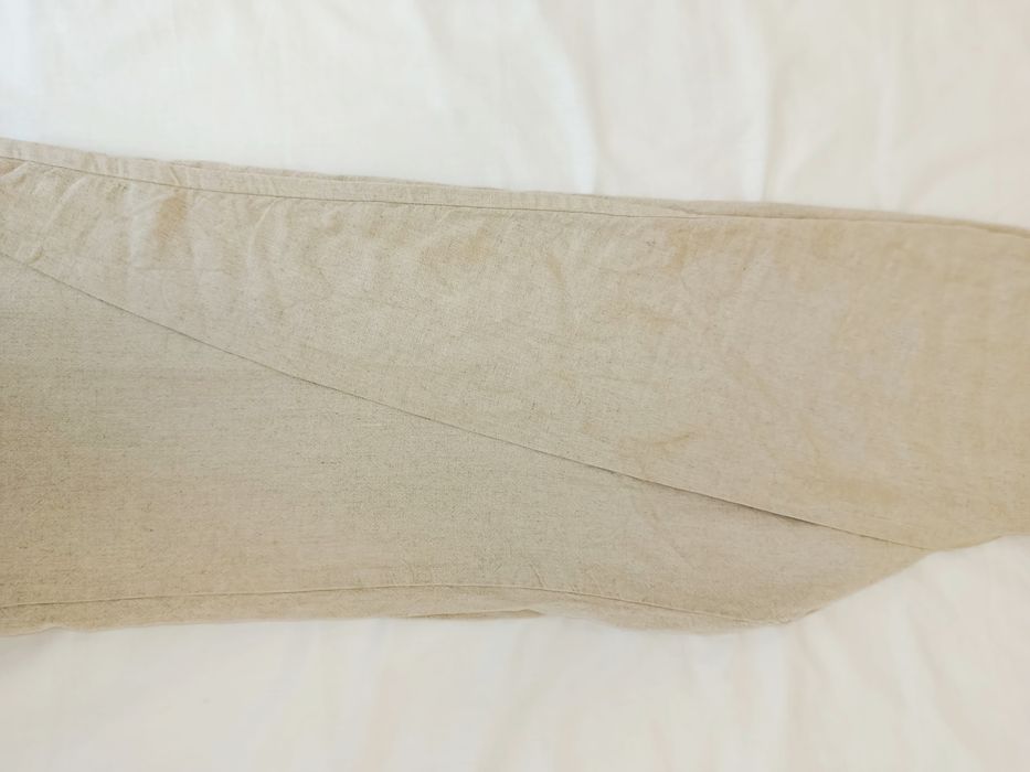 ZARA Calças / Pants Wide Leg Linen Blend Bege Beige – Size/Tamanho S
