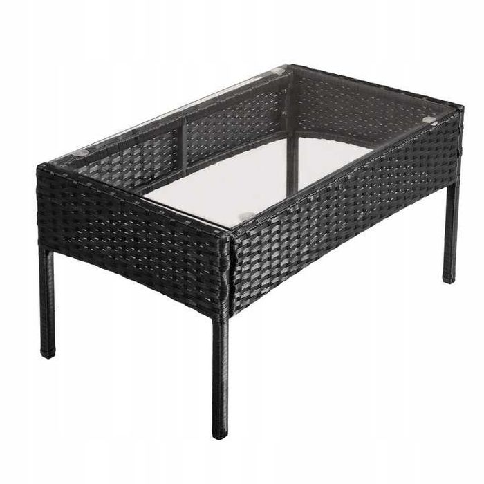 Meble Ogrodowe Technorattan Sofa 2 Fotele Stolik + Poduszki Komplet na Balkon Taras Ogród