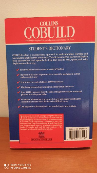 Dicionário Inglês Cobuild Student's Dictionary