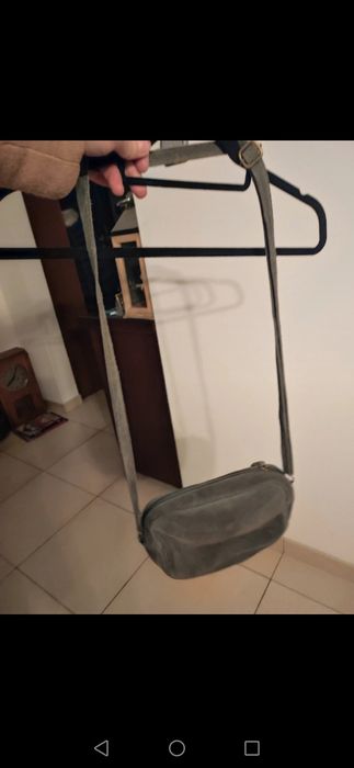 Torebka damska khaki zamszowa