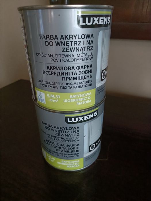 Emalia akrylowa jednowarstwowa 0.5 l Black Satynowa LUXENS