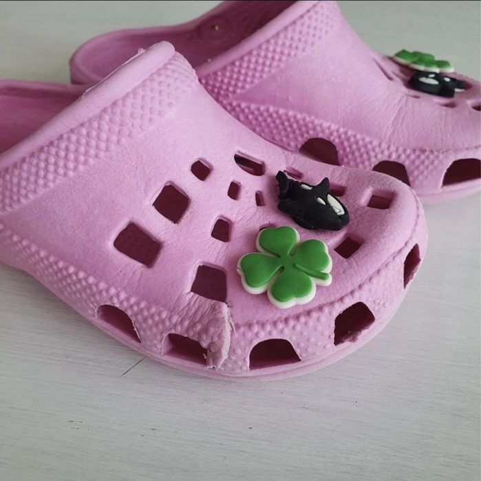 Gumowe klapki różowe chodaki typu crocs 24 14.5cm