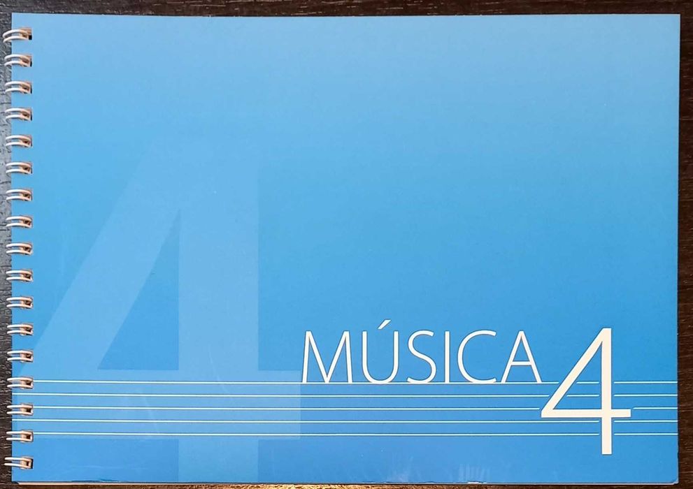 Caderno pauta musicais (pautas de grandes dimensões)