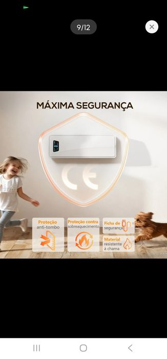 Aquecedor de parede de baixo consumo