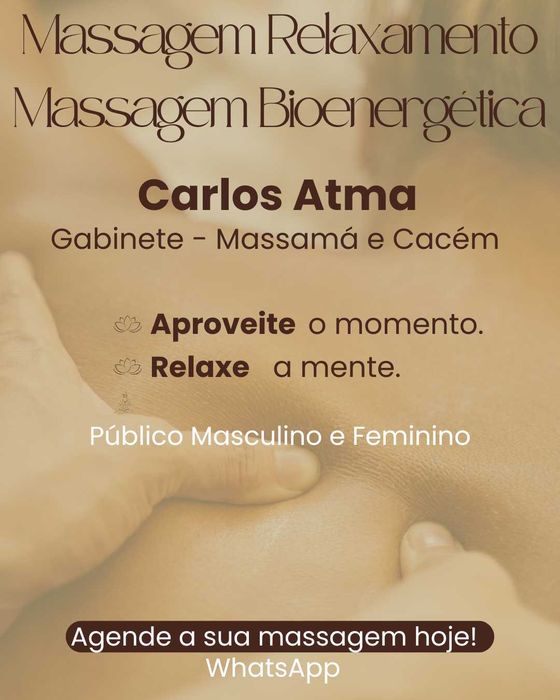 Massagista Masculino - Massagens e Bem Estar (Homem/Mulher)