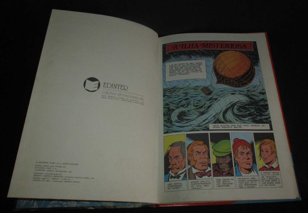 Livro BD A Ilha Misteriosa Júlio Verne