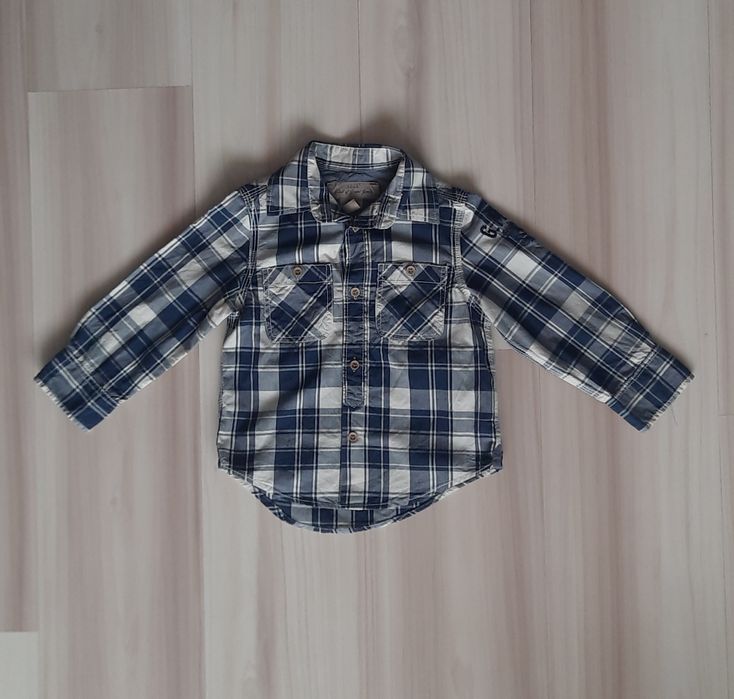 Koszula kratka Granatowo-Biała r.92