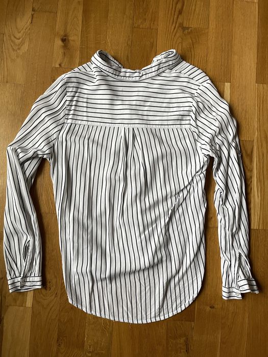 Biala koszula w paski damska