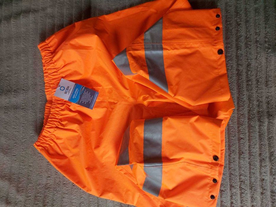 Робочі штани водонепроникні  світловідбиваючі,  помаранчеві розмір L