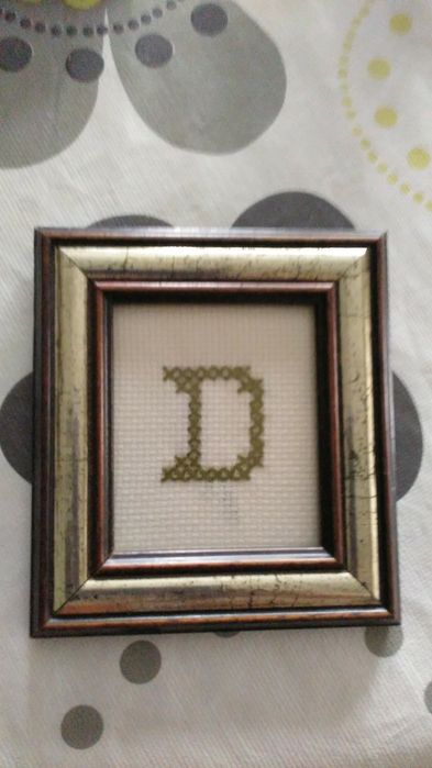 Quadro letras ponto cruz
