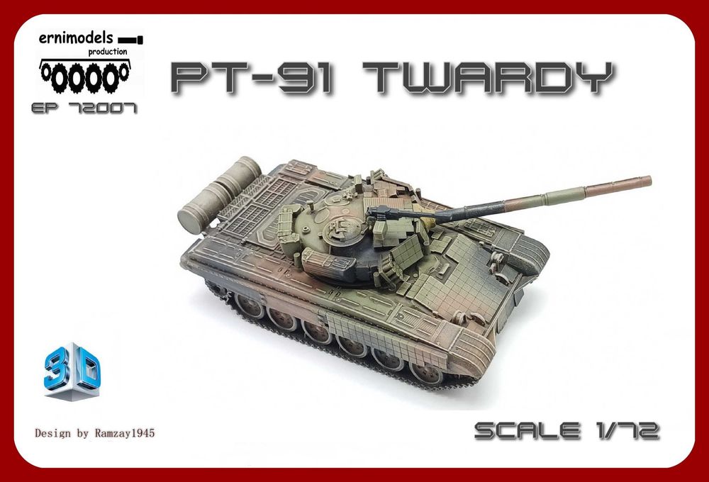 Model z druku 3D PT-91 Twardy  1/72