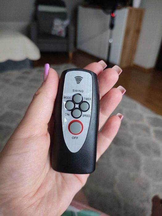 Nowy Wiatrak Wentylator Podłogowy Stojący 5 Łopatek Timer + Pilot