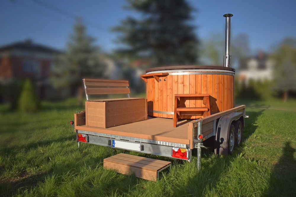 Mobilne Jacuzzi Gorąca Balia Bania Spa Relaks Wynajem Odpoczynek