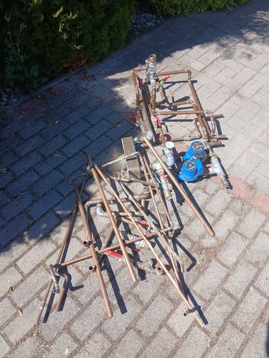 sprzedam komplet instalacji miedzianej + kocioł gazowy
