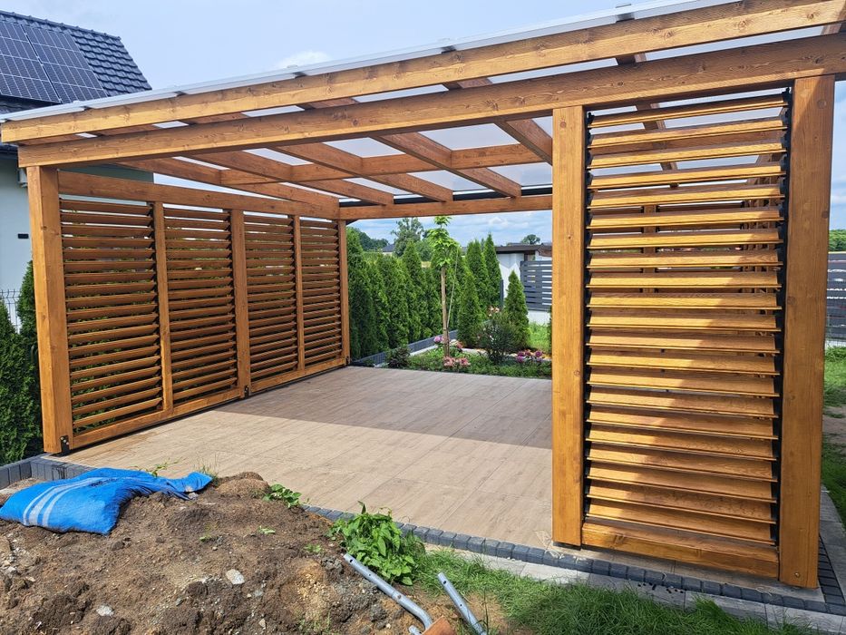 Zadaszenia tarasów pergole wiaty pergola zabudowy tarasów