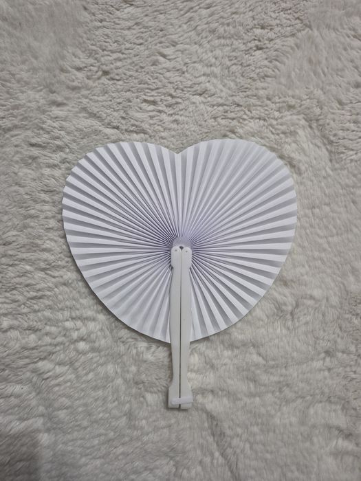 Wachlarz ślubny papierowe serce