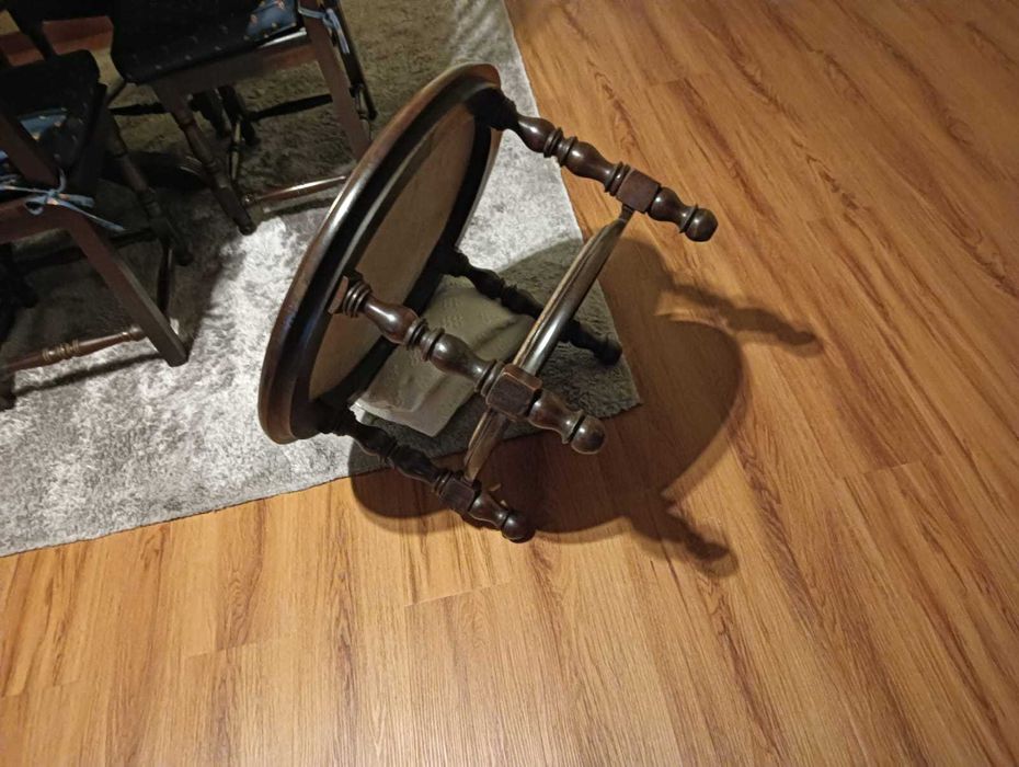 Mesa de centro em mármore e madeira de carvalho