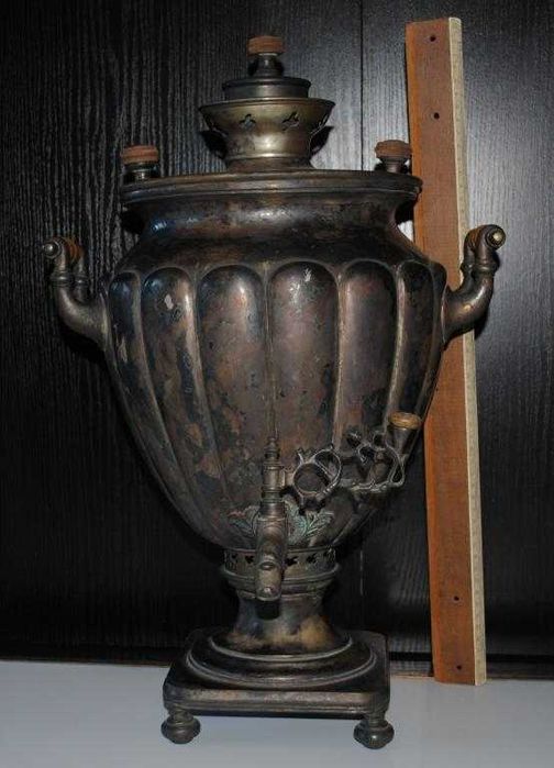 Самовар посеребренный антикварный коллекционный Царская Польша.