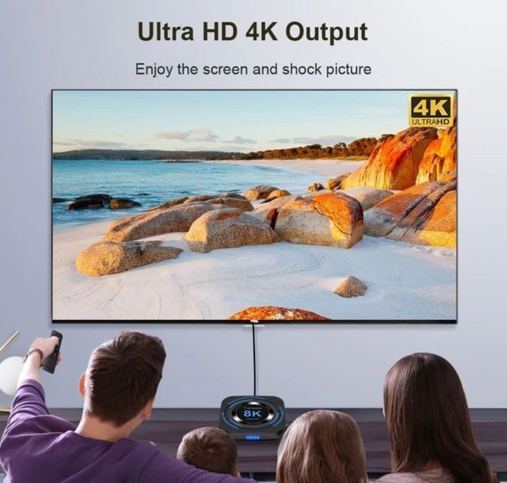 Box TV Android 12 Transpeed 8K (H618) + 4 GB RAM + 64 GB ROM  (Novas em caixa)