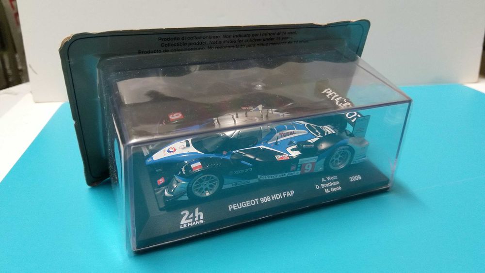 Peugeot 908 HDi FAP #9: Vencedor 24h Le Mans 2009 - Miniatura esc 1/43