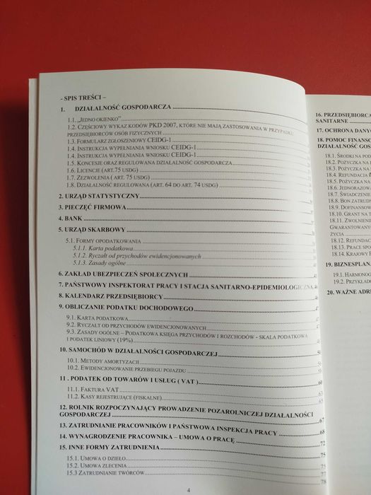 Informator dla osób zainteresowanych działalnością gospodarczą