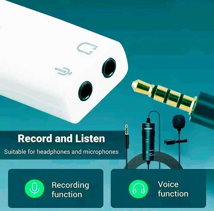 Karta dźwiękowa usb 7.1 kanałowa do komputera - tableta - nowa