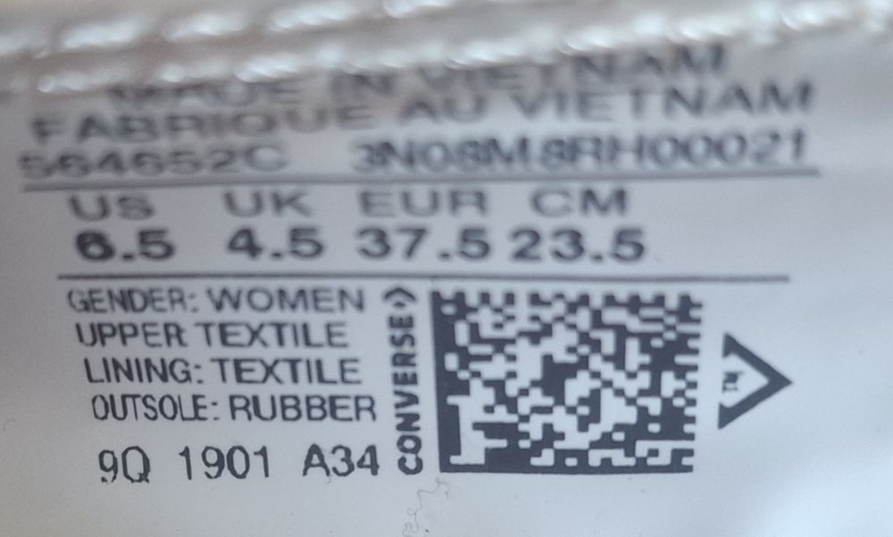 Trampki Conversy roz 37,5