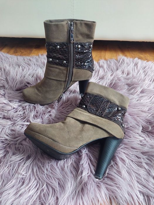 Botki khaki rozmiar 37 cena 25 zł