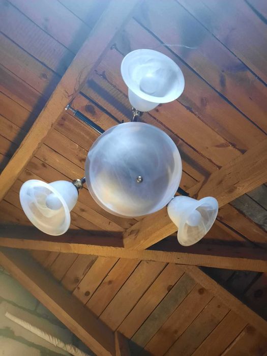 Żyrandol, lampa wisząca z kinkietem