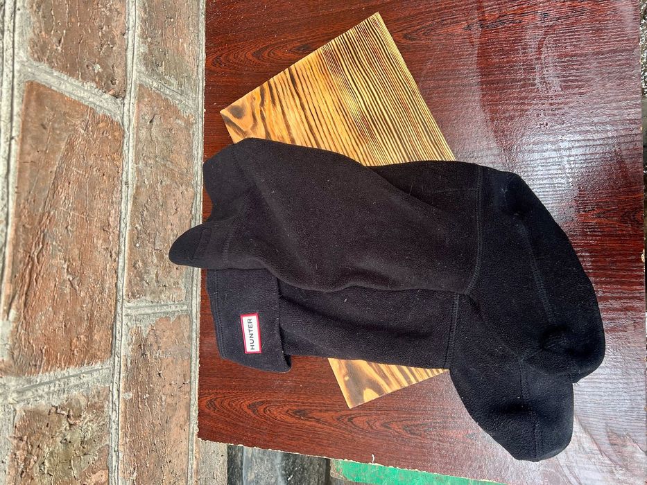 Hunter Original Tall Cable Knit Boot Sock Black Medium m size