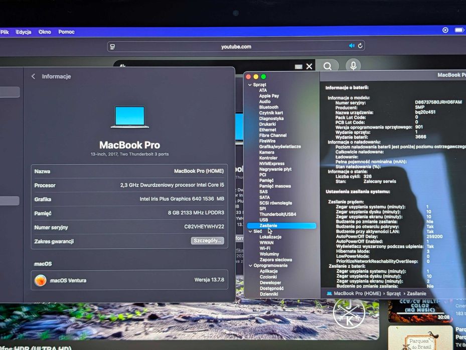 Apple Macbook Pro 2017 i5/8GB/128GB Stan BDB