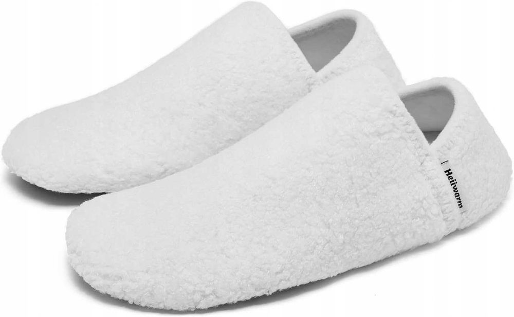 Heiiwarm kapcie gruba podeszwa pianka z pamięcią kształtu 44/45 BIAŁE